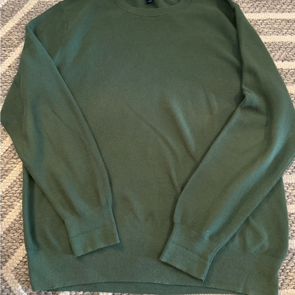 J. Crew Green Crewneck Sweater